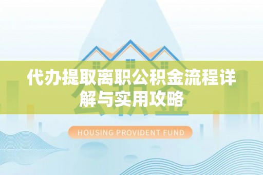 芦淞代办提取离职公积金流程详解与实用攻略