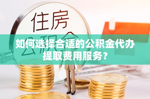 芦淞如何选择合适的公积金代办提取费用服务？