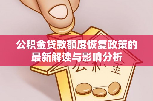 芦淞公积金贷款额度恢复政策的最新解读与影响分析