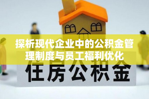芦淞探析现代企业中的公积金管理制度与员工福利优化
