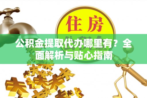芦淞公积金提取代办哪里有？全面解析与贴心指南