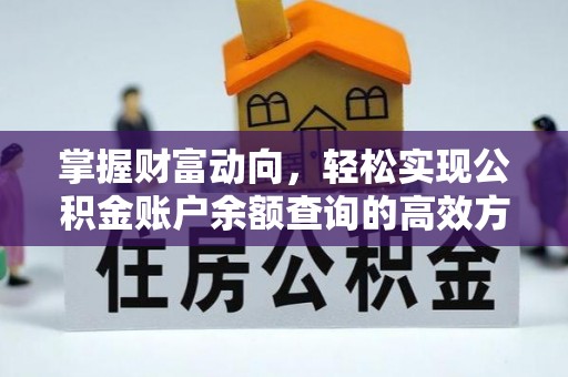 芦淞掌握财富动向，轻松实现公积金账户余额查询的高效方式