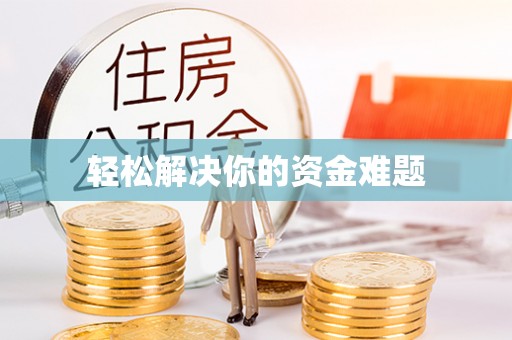 芦淞轻松解决你的资金难题