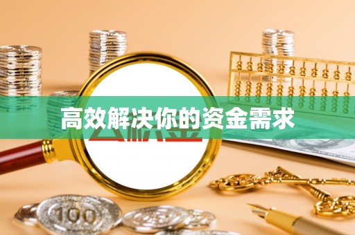 芦淞高效解决你的资金需求