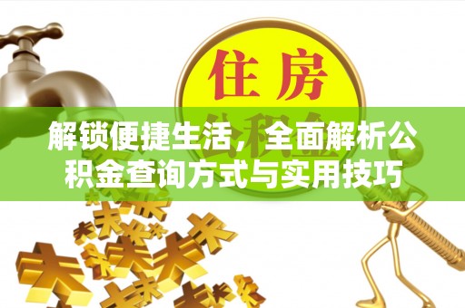 芦淞解锁便捷生活，全面解析公积金查询方式与实用技巧
