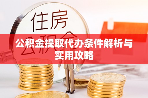芦淞公积金提取代办条件解析与实用攻略