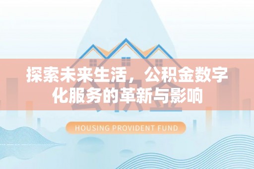 芦淞探索未来生活，公积金数字化服务的革新与影响