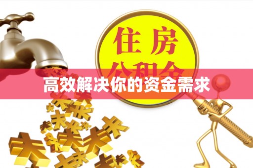 芦淞高效解决你的资金需求