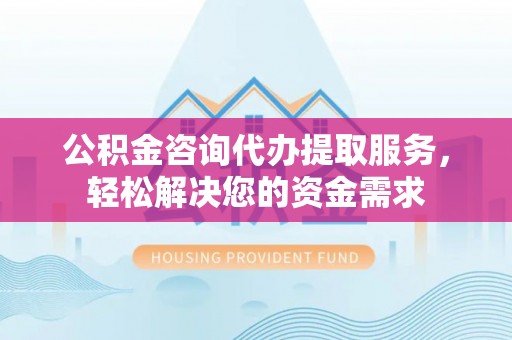 芦淞公积金咨询代办提取服务，轻松解决您的资金需求