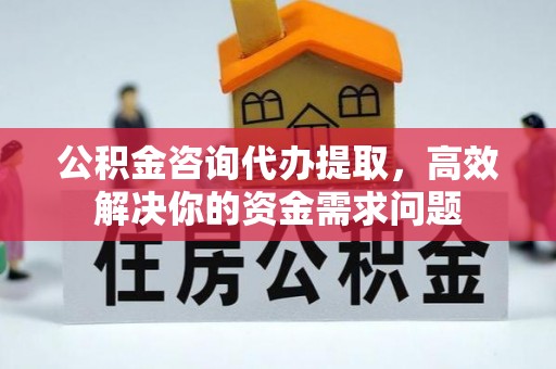 芦淞公积金咨询代办提取，高效解决你的资金需求问题
