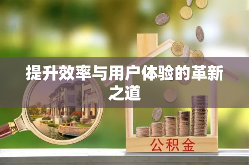 芦淞提升效率与用户体验的革新之道