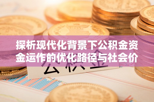 芦淞探析现代化背景下公积金资金运作的优化路径与社会价值