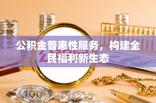 芦淞公积金普惠性服务，构建全民福利新生态