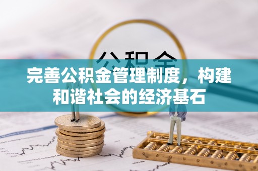 芦淞完善公积金管理制度，构建和谐社会的经济基石