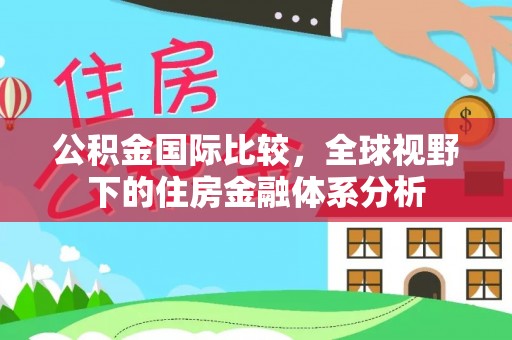 芦淞公积金国际比较，全球视野下的住房金融体系分析